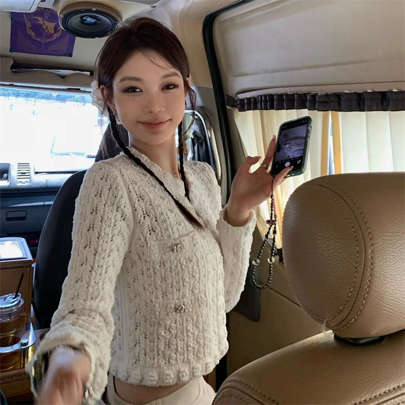 重工镂空针织开衫女夏季新款小众