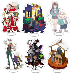 传说之下周边立牌Sans killer 波动狗 小花 同人亚克力人形摆件