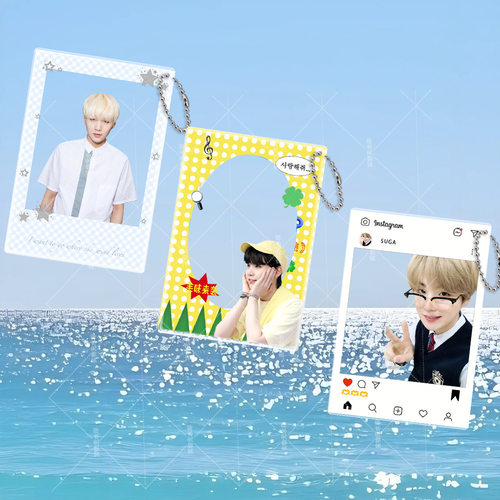 BTS闵玧其suga亚克力透卡应援周边高清透明合影卡拍照书包挂件