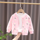 童装 婴幼儿洋气夏季 婴儿印花上衣女宝宝开衫 小女童薄外套春秋薄款