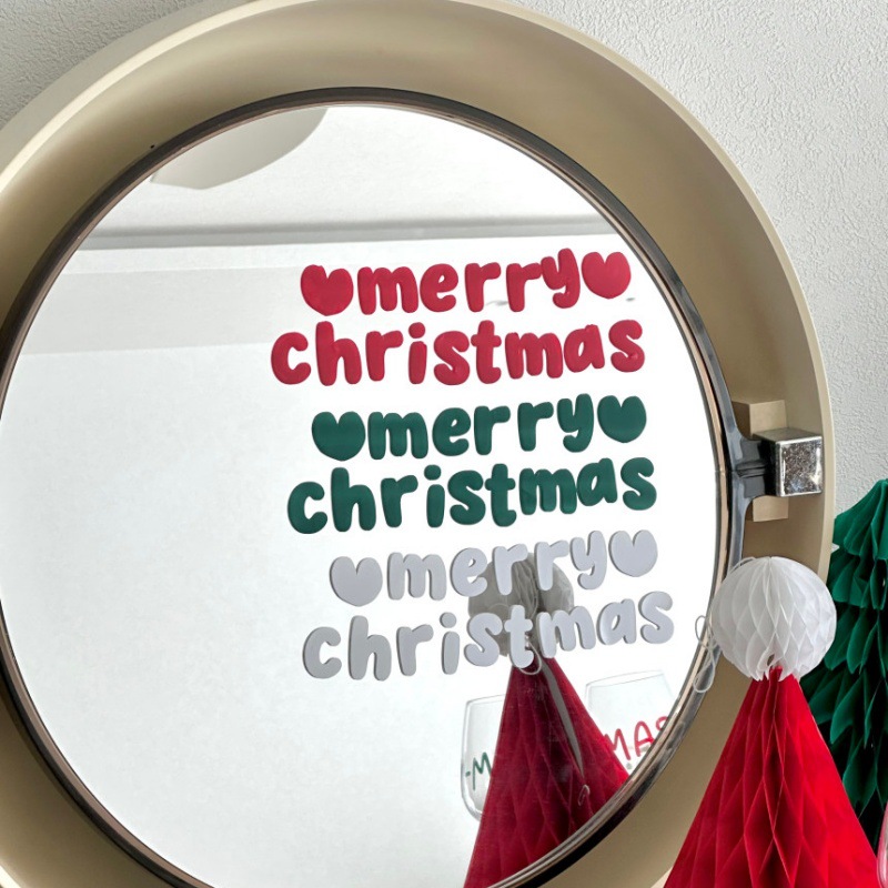 2026圣诞快乐贴纸字母玻璃贴节日布置装饰卧室氛围感商场网红贴