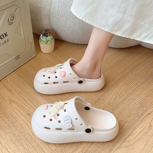 厚底拖鞋女款2026新款增高防滑室内家居踩屎感包头凉拖鞋女外穿夏