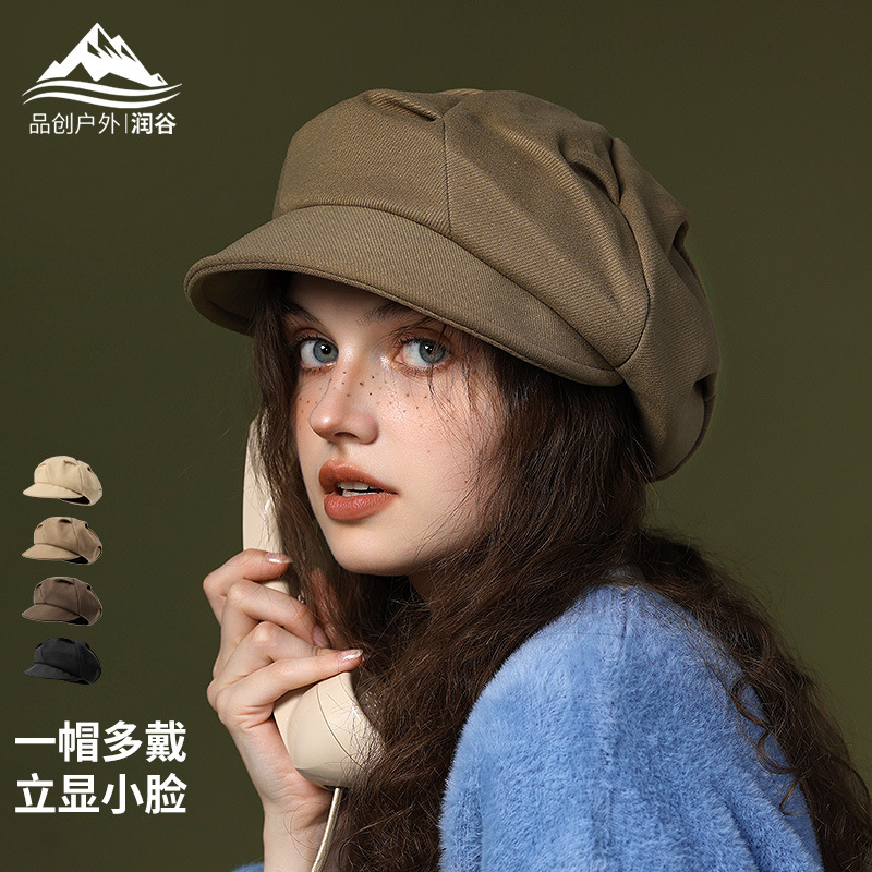 法式复古贝雷帽女秋冬季显脸小