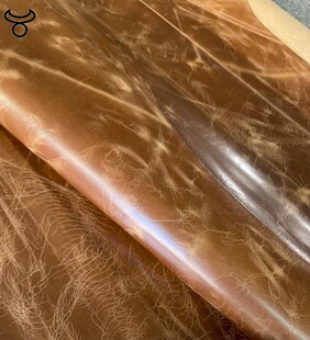 阳光皮料 棕色变色龙油蜡皮 1.2mm 中挺 XFM178