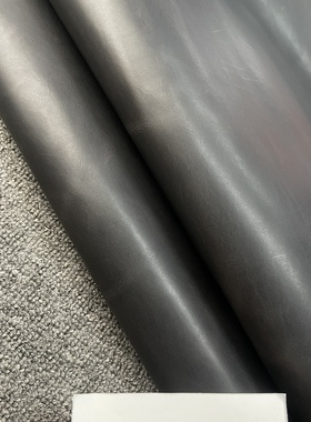 阳光皮料 进口头层ISA深灰色油蜡皮 手感挺 厚度1.7mm 包料鞋料