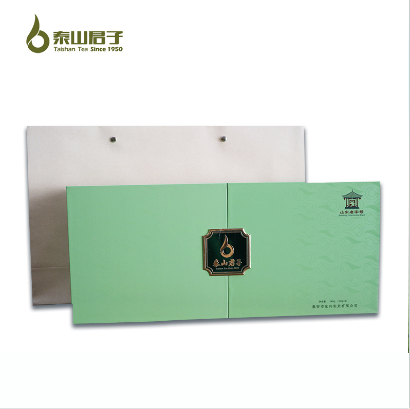 春季中国大陆山东省新款4人君子茶叶礼盒装绿茶泰山茶清雅240g