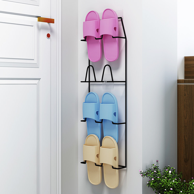 卫生间拖鞋架门后壁挂墙上免打孔浴室拖鞋架子厕所鞋架收纳门口在类目 收纳整理, 家庭整理用具, 整理架/置物架/收纳架中 - 来自Buy2taobao.com提供专业的淘宝代购服务