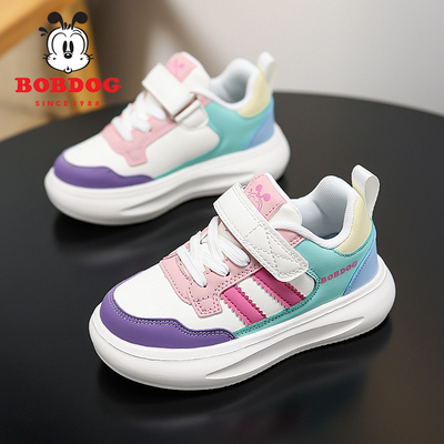 巴布豆春秋款女童板鞋皮面软底