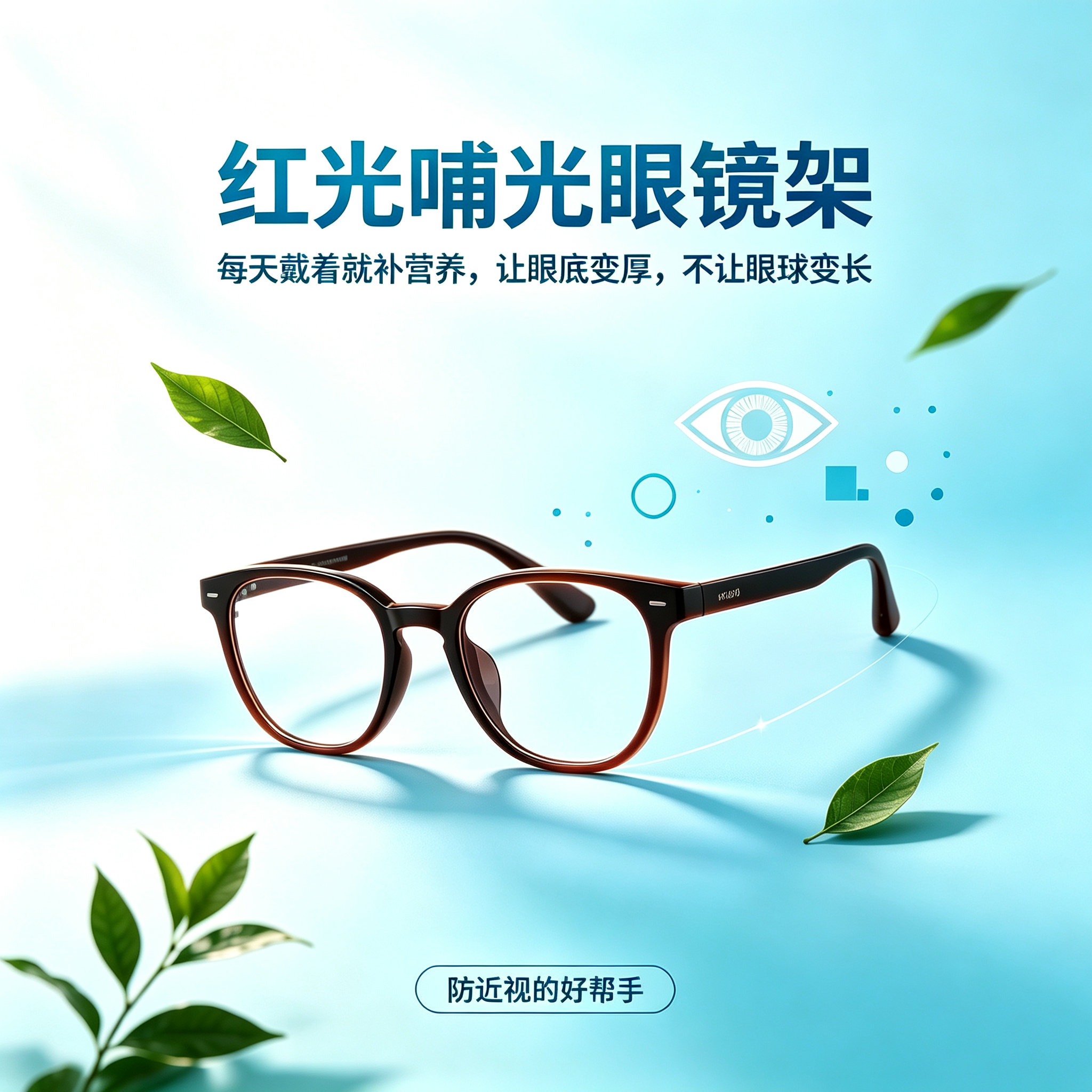 红光哺光眼镜架 护眼 看手机电脑专用 缓解眼疲劳 学生成人通用