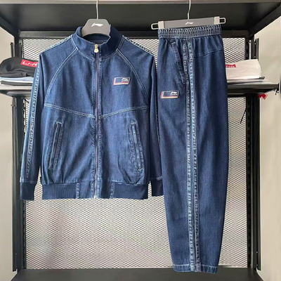 李宁运动潮流系列宽松水洗牛仔