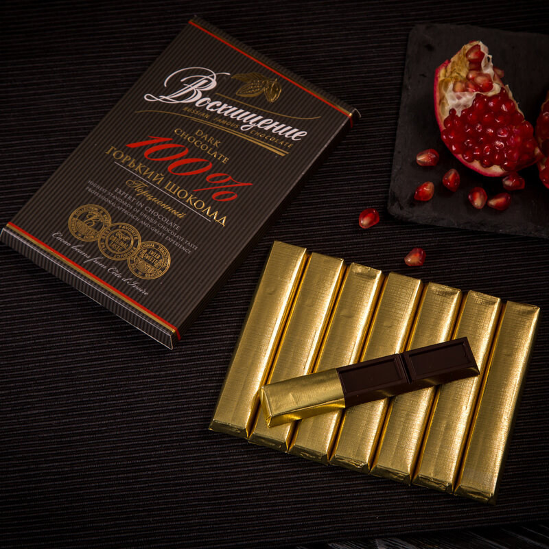 俄罗斯进口赞誉牌100%可可特苦纯黑巧克力140g健身零食包邮