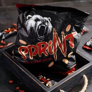 俄罗斯原装进口KDV棕熊士力架糖果果仁碎夹心巧克力涂层家宴喜宴