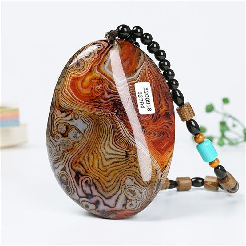 天然缠丝玛瑙原石手把件雨花石文玩玉石石头鹅卵石把玩件男女饰品