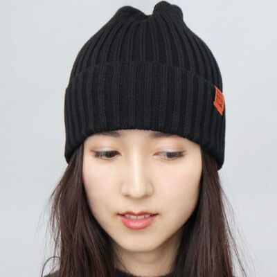 KRIFF MAYER 日本秋冬新款可机洗针织帽男女大头围复古翻边毛线帽