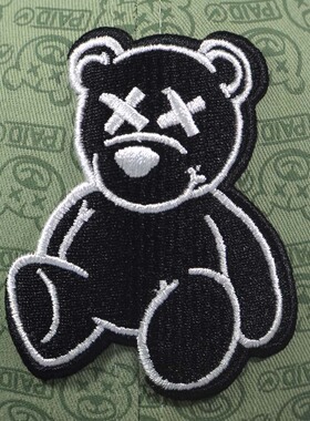 hustle paid legend bear snapback小熊刺绣街舞嘻哈滑板平檐帽子