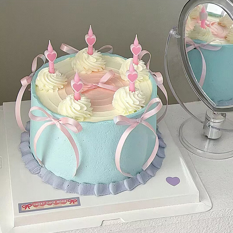 少女心丝带蝴蝶结蛋糕装饰插件细丝带蕾丝网红芭蕾舞风烘焙配件