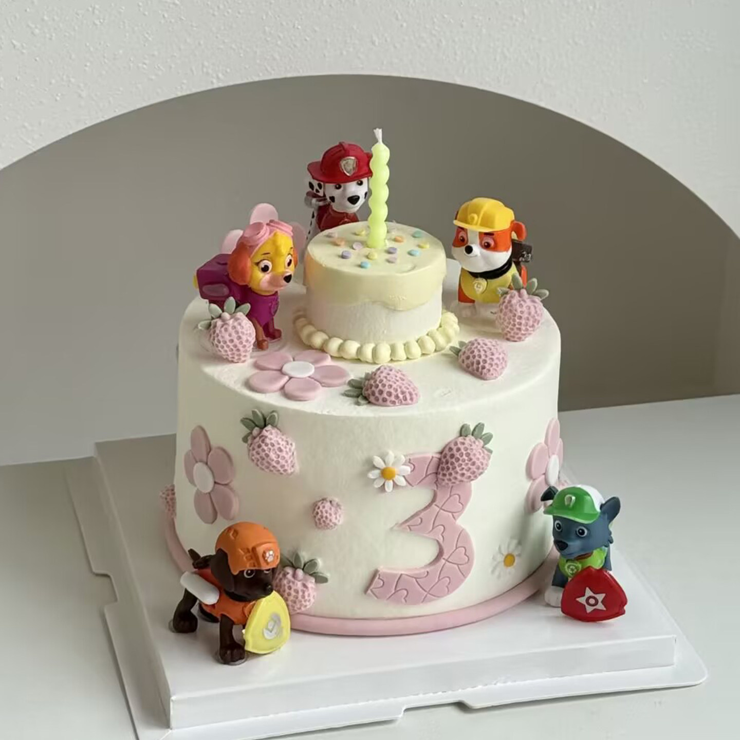 小朋友狗狗派对吊车蛋糕装饰摆件森林小树小狗装饰小蛋糕彩虹插牌,节庆用品/礼品,蛋糕/烘焙装饰用品,淘宝优惠券,粉丝福利购,淘宝优惠卷