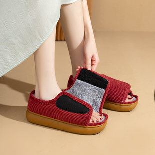 秋冬脚肿专用棉拖鞋脚背高加宽加肥拇指外翻脚趾受伤大码防滑老人