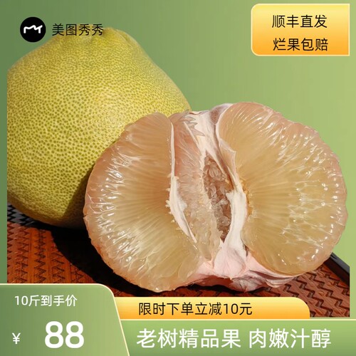 度尾文旦柚子新鲜水果特级老树果