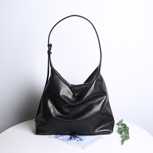 JUUZ 真皮腋下包女大容量单肩包软皮大包包休闲通勤托特包 LAN新款