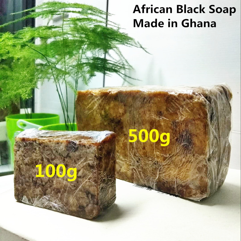 Raw African black soap Ghana非洲黑皂纯天然植物清洁角质手工皂 美容护肤/美体/精油 身体皂 原图主图