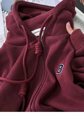 【银狐绒】新款连帽开衫卫衣