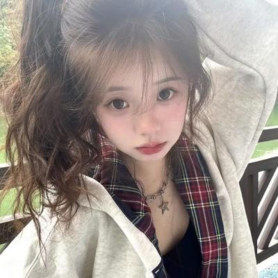 美式复古格子连帽开衫卫衣