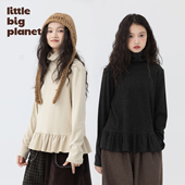 小小大星球童装 冬日女童加厚百搭上衣 两色高领保暖内搭打底衫