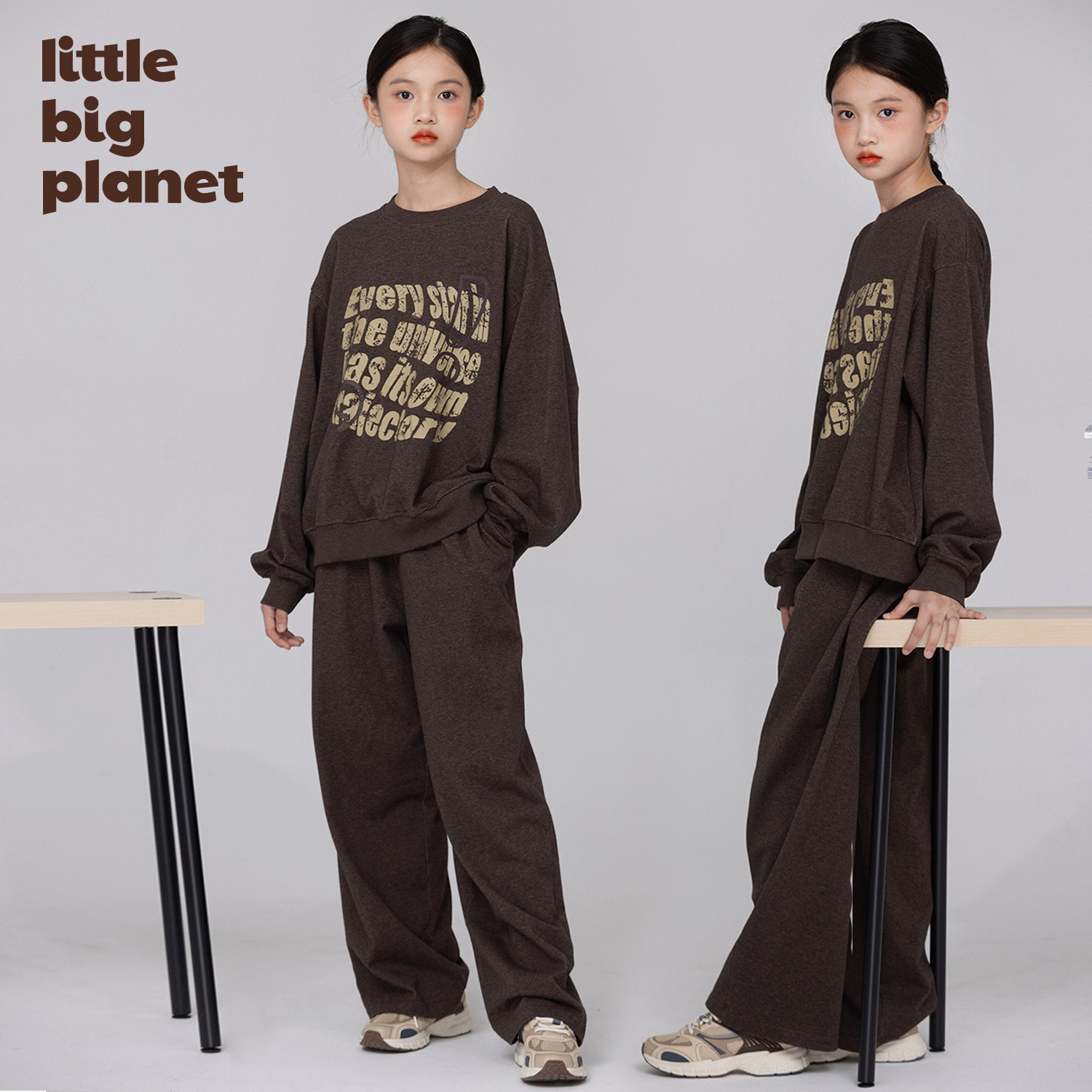 小小大星球运动休闲卫衣套装