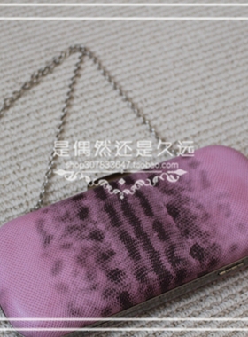 包邮 做旧浅紫色压花手拿晚宴包链条单肩斜挎宴会包2020新款女包