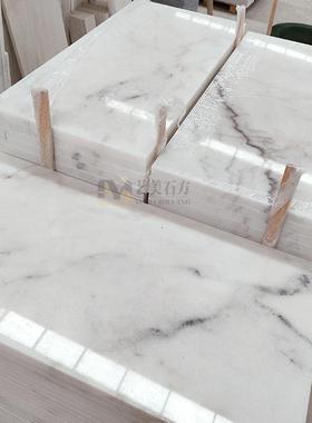 艺美石方厨卫防滑地砖广西白天然大理石机切面