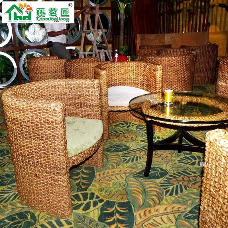 火锅桌椅藤椅酒店餐厅桌椅组合单人藤桌椅饭店藤编家具新款厂家,住宅家具,沙发椅,淘宝优惠券,粉丝福利购,淘宝优惠卷