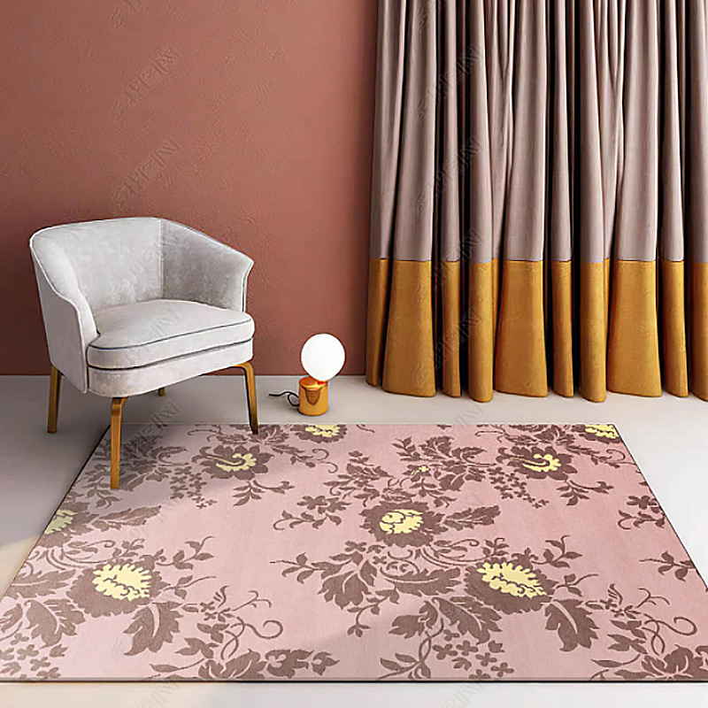 现代简约欧式客厅地毯卧室防滑满铺地垫ins风床边家用茶几毯