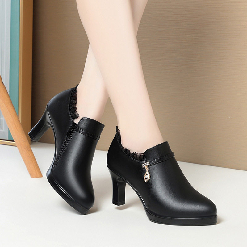 一件高跟单鞋软底软面舒适深口女鞋时尚加绒保暖女士皮鞋单鞋,运动鞋new,运动休闲鞋,淘宝优惠券,粉丝福利购,淘宝优惠卷