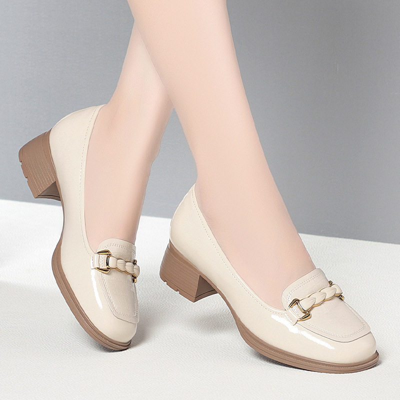 一件单鞋女妈妈平底方头粗跟浅口休闲超软底软面舒适一脚蹬,运动鞋new,运动休闲鞋,淘宝优惠券,粉丝福利购,淘宝优惠卷