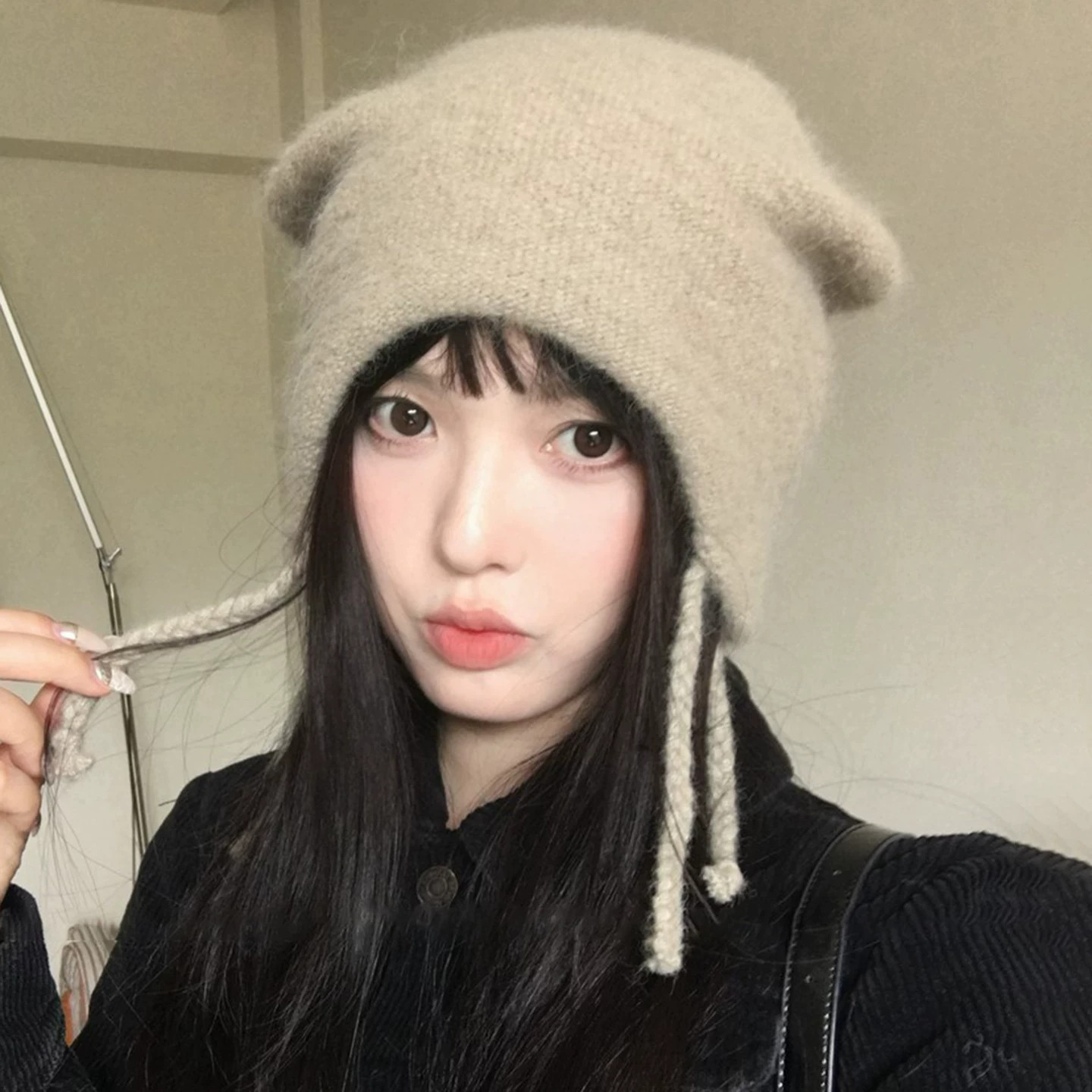 2026新款女冬季加厚护耳毛线帽