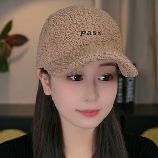 新款棒球帽女秋冬新款保暖时尚显脸小适合方圆脸大头围帽子鸭舌帽