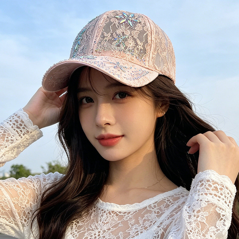 蕾丝镂空棒球帽女2026新款夏季防晒遮阳帽轻薄透气休闲百搭太阳帽