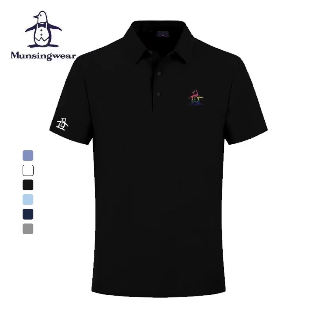 MUNSINGWEAR/万星威24高尔夫POLO衫男装新款休闲速干短袖T恤上衣