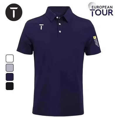 EuropeanTour欧巡赛高尔夫男装短袖24夏季轻薄凉感运动速干Polo衫