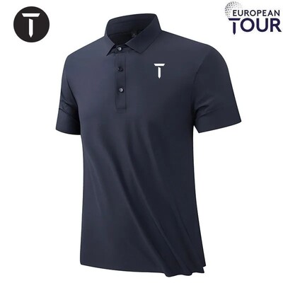 EuropeanTour欧巡赛速干高档POLO衫短袖抗菌运动翻领休闲Polo衫男