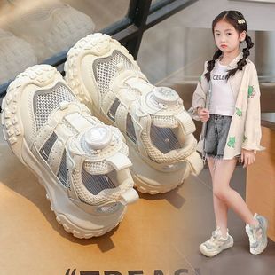 女童透气韩系单网鞋 高颜值小女孩外穿洋气老 2024夏款 运动百搭新款