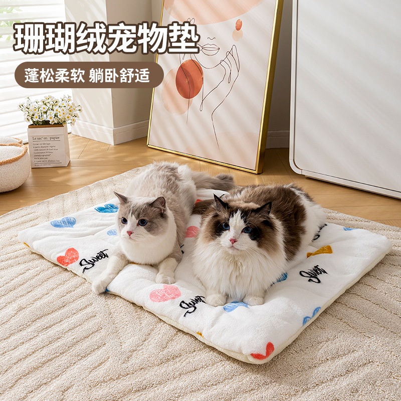 跨境宠物垫子加厚毛绒狗窝大狗中小型犬宠物垫春冬季保暖猫窝床垫