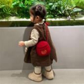 2026新年红包男女童宝宝迷你福字拜年压岁零钱包女孩公主斜跨小包