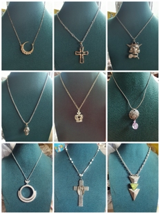 NYUK项链简约钛钢滴油十字架吊坠嘻哈高级感挂坠毛衣链