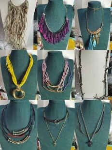 欧美外贸饰品复古夸张个性潮流皮皮链条项链毛衣链