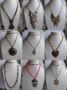 欧美外贸孤品项链毛衣链破旧年代感氧化划痕瑕疵介意慎拍3054