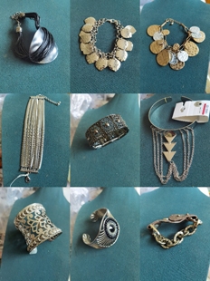 欧美外贸饰品手钳腕带手镯手环臂环银色金色默认微瑕注意备注5011