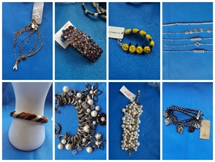 古着Vintage复古宫廷珍珠手链戒指耳钉套装孤品气质女