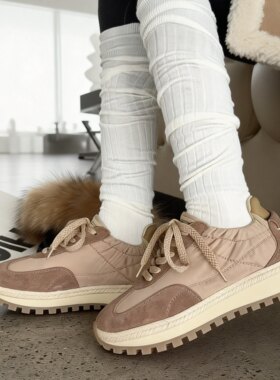 欧洲站2026新款复古风厚底阿甘鞋女系带轻便德训鞋百搭休闲运动鞋